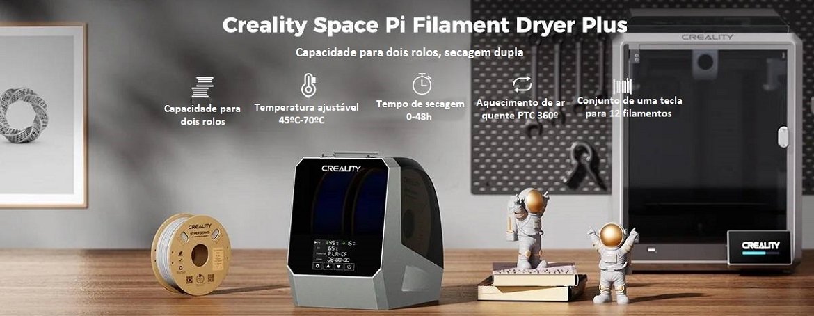 Secador de Filamentos Creality Space Pi Filament Dryer Plus 220V